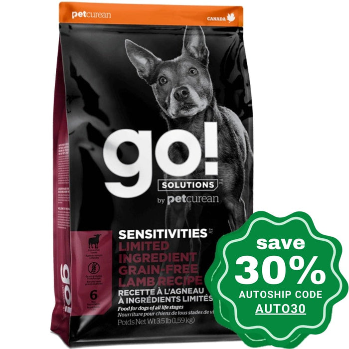 Go! Solutions - Sensitivities Dry Food For Dog Limited Ingredient Grain Free Lamb Recipe 12Lb Dogs