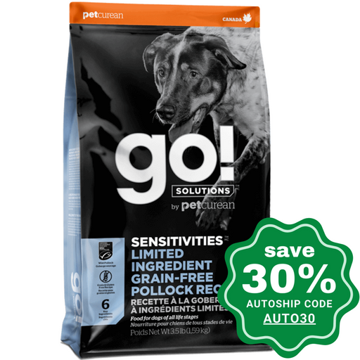 Go! Solutions - Sensitivities Dry Food For Dog Limited Ingredient Grain Free Pollock Recipe 3.5Lb