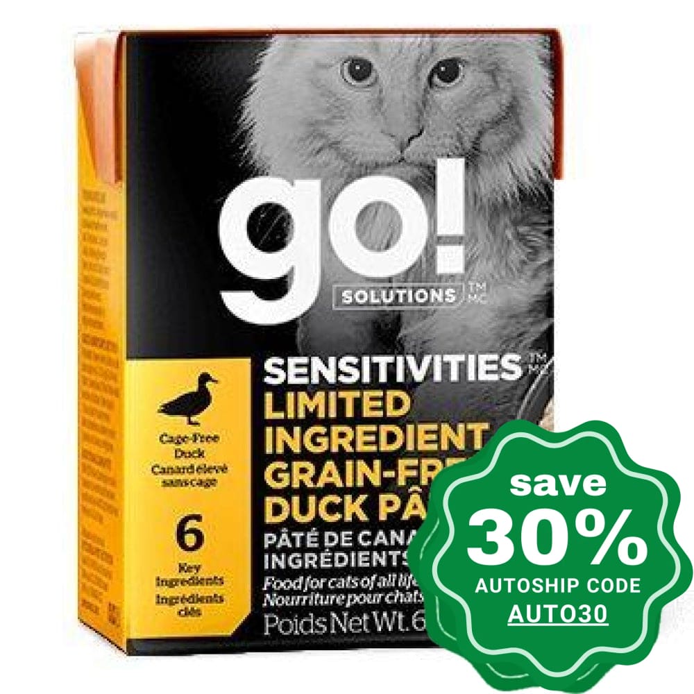 Go! Solutions - Sensitivities Wet Food For Cat Limited Ingredient Grain Free Duck Pate Recipe 6.4Oz