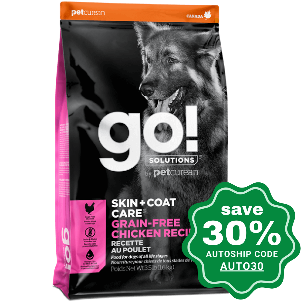 Go! Solutions - Skin + Coat Care Dry Food For Dog - Grain Free Chicken Recipe - 25Lb Dogs