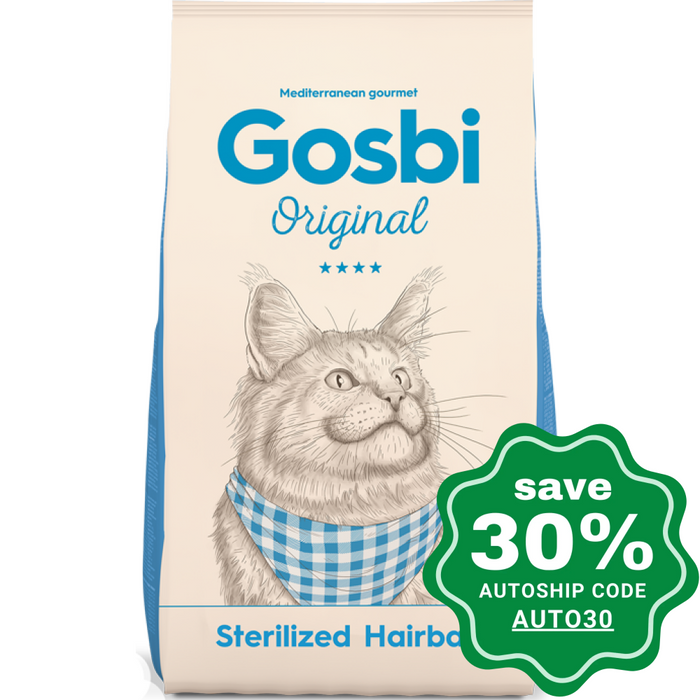 Gosbi - Dry Food For Adult Cats Original Sterilized Hairball Recipe 7Kg