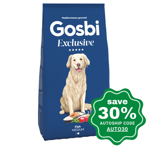 Gosbi - Dry Food For Medium Breeds Adult Dogs Exclusive Fish Recipe 12Kg