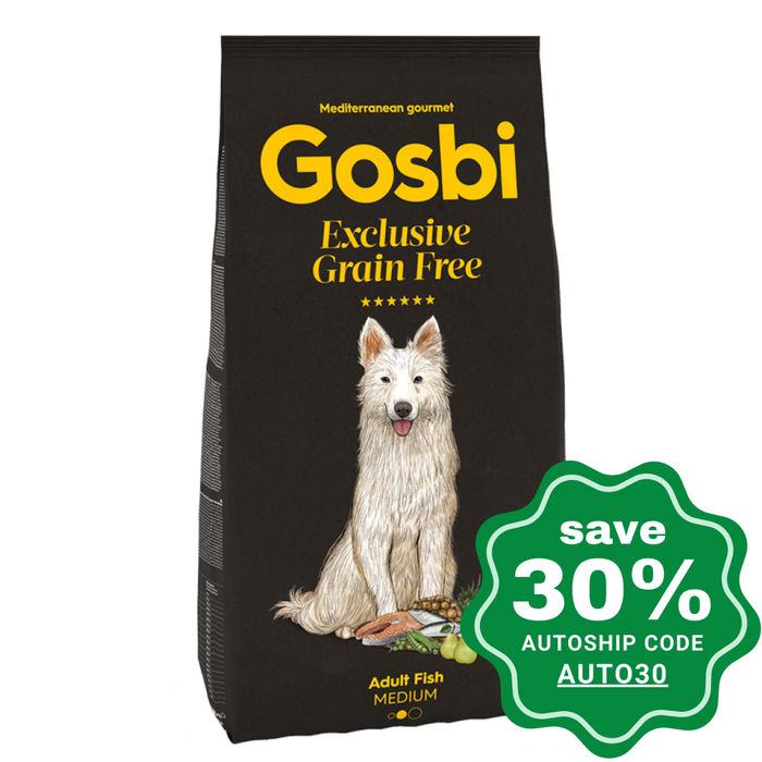 Gosbi - Dry Food For Medium Breeds Adult Dogs Exclusive Grain Free Fish Recipe 12Kg