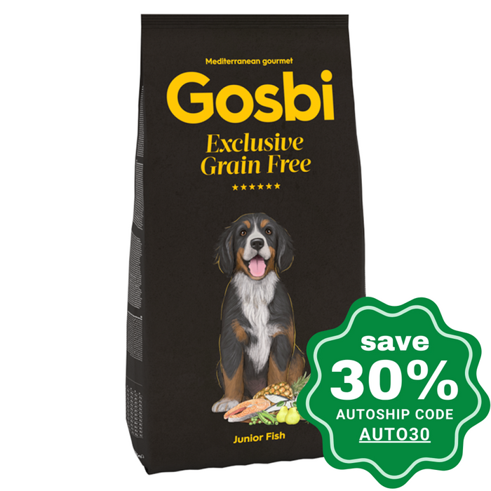 Gosbi - Dry Food For Medium Breeds Puppy Exclusive Grain Free Junior Fish Recipe 12Kg Dogs