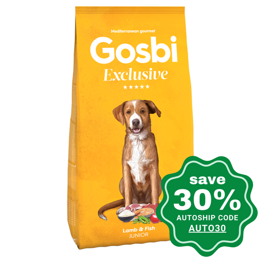 Gosbi - Dry Food For Medium & Large Breeds Puppy Exclusive Lamb Fish Junior Recipe 12Kg Dogs