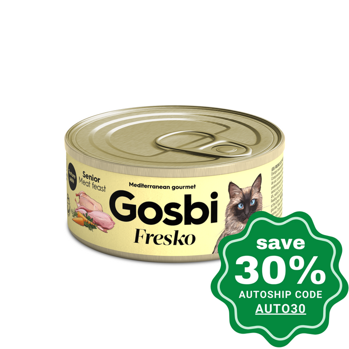 Gosbi - Wet Food For Senior Cats Meat Feast 70G (Min. 32 Cans)