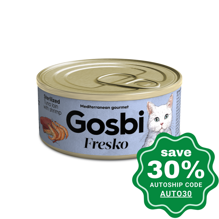 Gosbi - Wet Food For Sterilized Cats Tuna & Shrimp 70G (Min. 32 Cans)