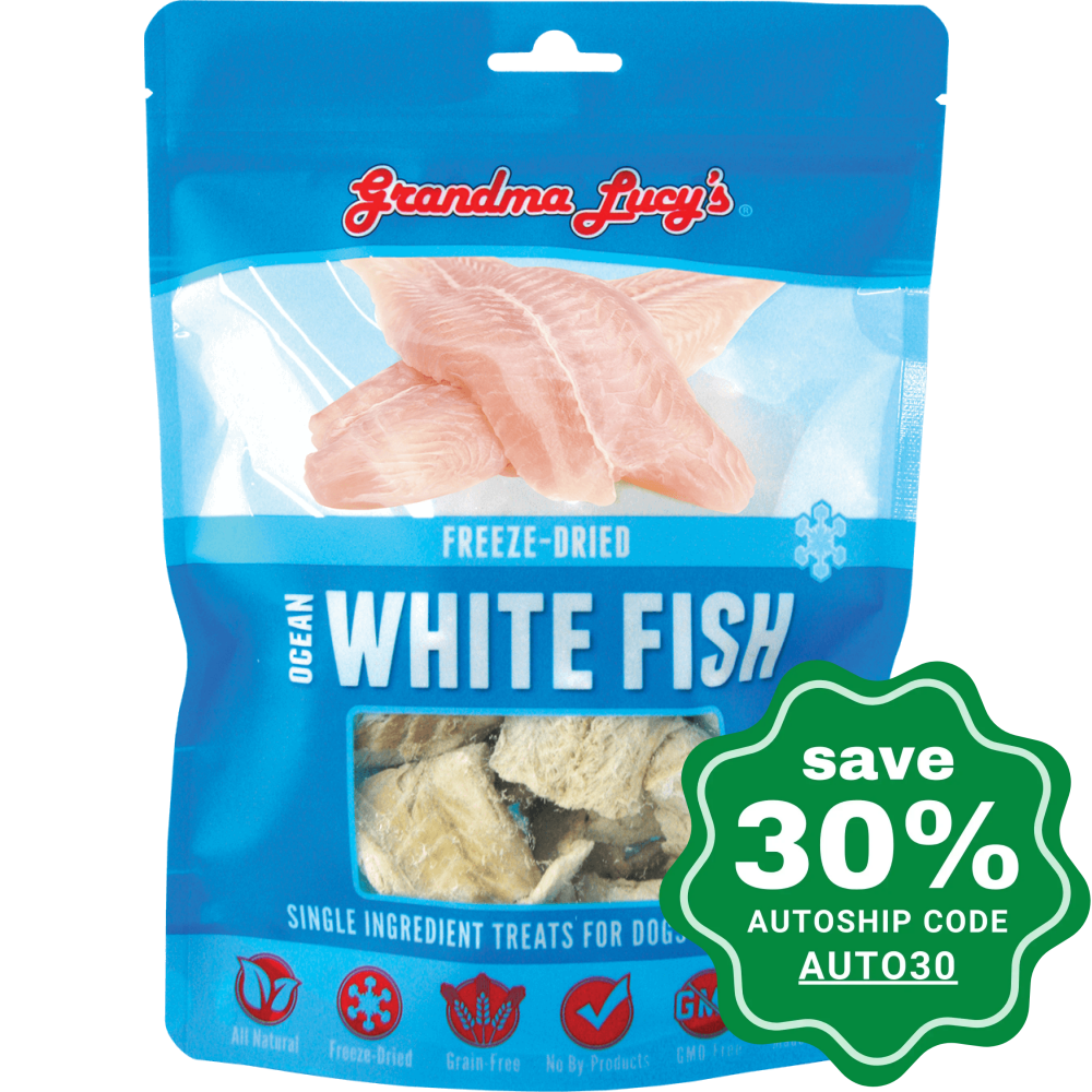 Grandma Lucy's - Freeze Dried Just Ocean White Fish Dog / Cat Treats - 2.5OZ - PetProject.HK