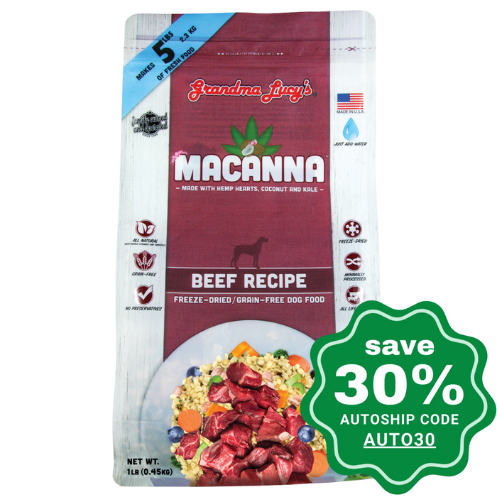 Grandma Lucy's - Macanna Freeze-Dried Beef - 1LB - PetProject.HK