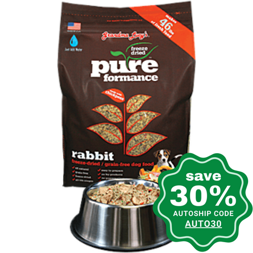 Grandma Lucy's - PureFormace Freeze-Dried Rabbit Grain Free Dog Food - 3LB - PetProject.HK