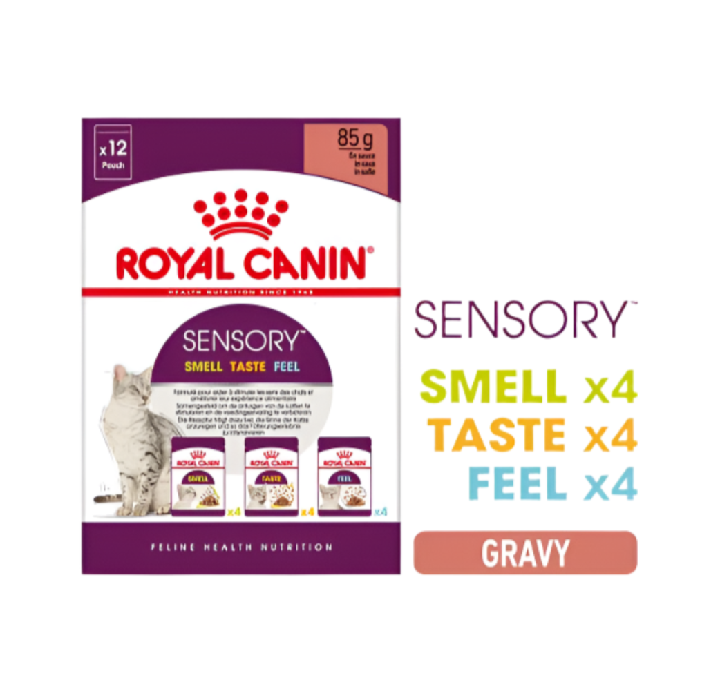 Royal Canin - Adult Cat Wet Food - Sensory Variety Pack - 85G (Min. 12 Pouches)