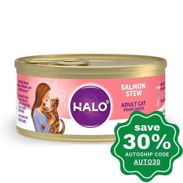 Halo - Adult Canned Cat Food Salmon Stew Recipe 5.5Oz Cats