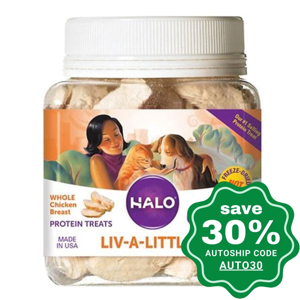 Halo - Live-A-Littles Freeze-Dried Dogs & Cats Treats 100% Whole Chicken Breast 2.2Oz