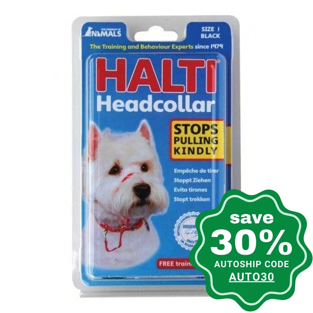 Halti - Padded HeadCollar Black Size 1 (32-41cm) - PetProject.HK