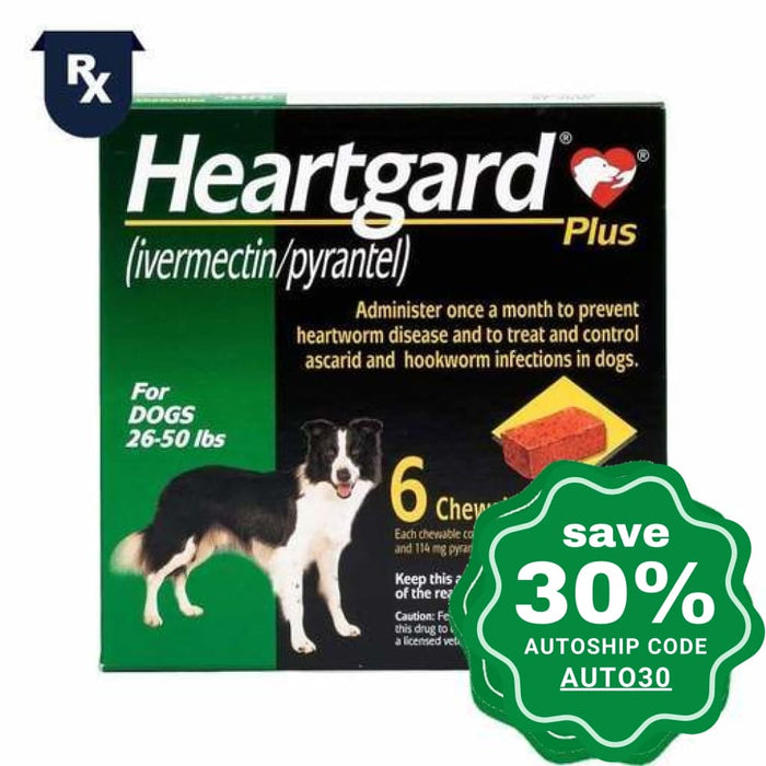 Heartgard - Plus Chewable Tablets For Dogs 26-50 Lbs 6 Tabs