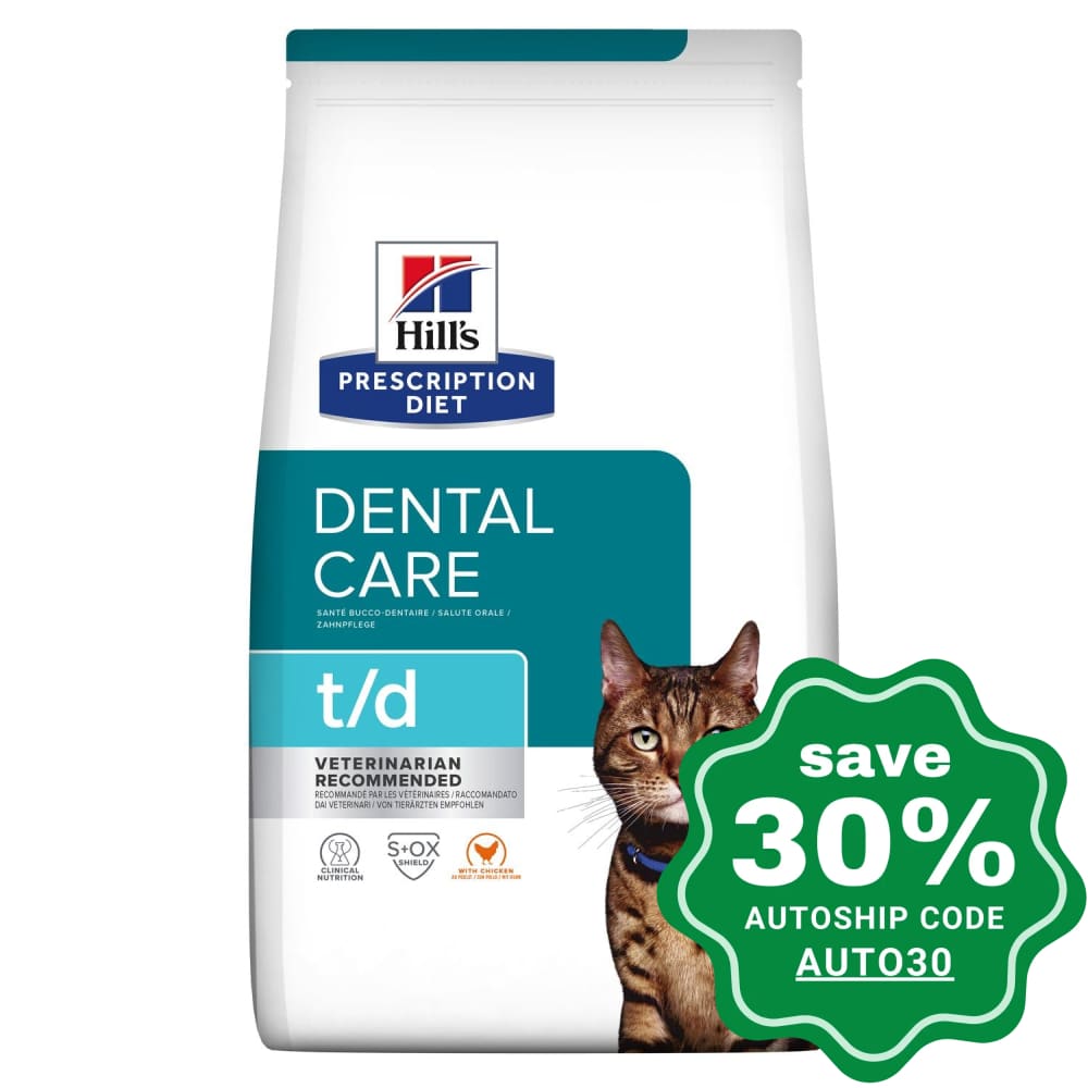 Hills Prescription Diet - Dry Cat Food Feline T/d Dental Care 1.5Kg Cats