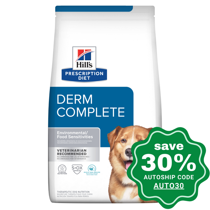 Hills Prescription Diet - Dry Dog Food Canine Derm Complete Environmental Sensitivities 1.5Kg Dogs