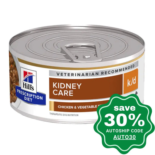 Hills Prescription Diet - Wet Dog Food Canine K/d Kidney Care Can Chicken Stew 5.5Oz (Min. 24 Cans)