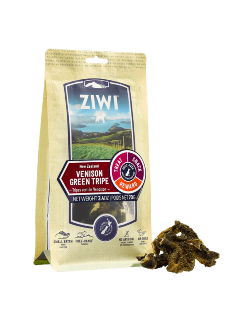 Ziwipeak - 狗狗風乾口腔保健點心 - 鹿肉牛肚 - 70克