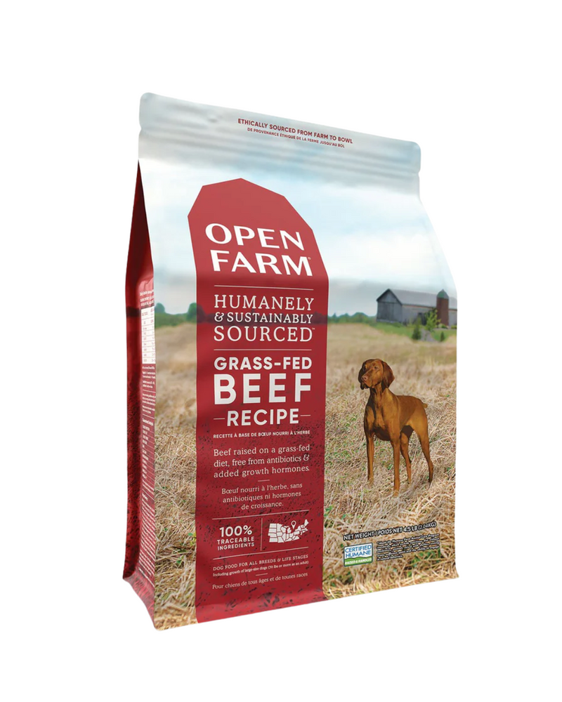 Open Farm - Dry Food for Dogs - Grain Free Grass-Fed Beef Recipe - 22LB