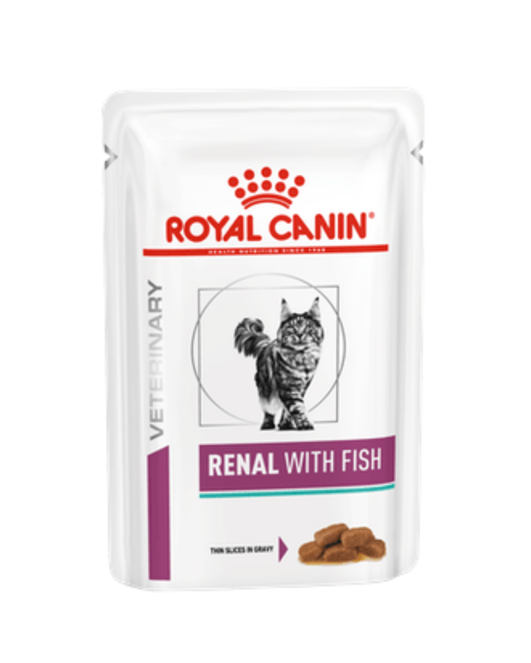 Royal Canin - Veterinary Diet Renal Pouches for Cats - Fish - 85G (min. 12 Pouches) - PetProject.HK