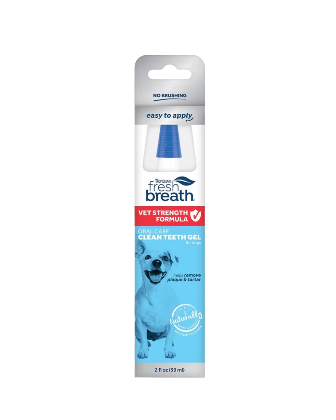 Tropiclean - Fresh Breath Vet Strength Formula - Oral Care Clean Teeth Gel For Dogs - 2OZ