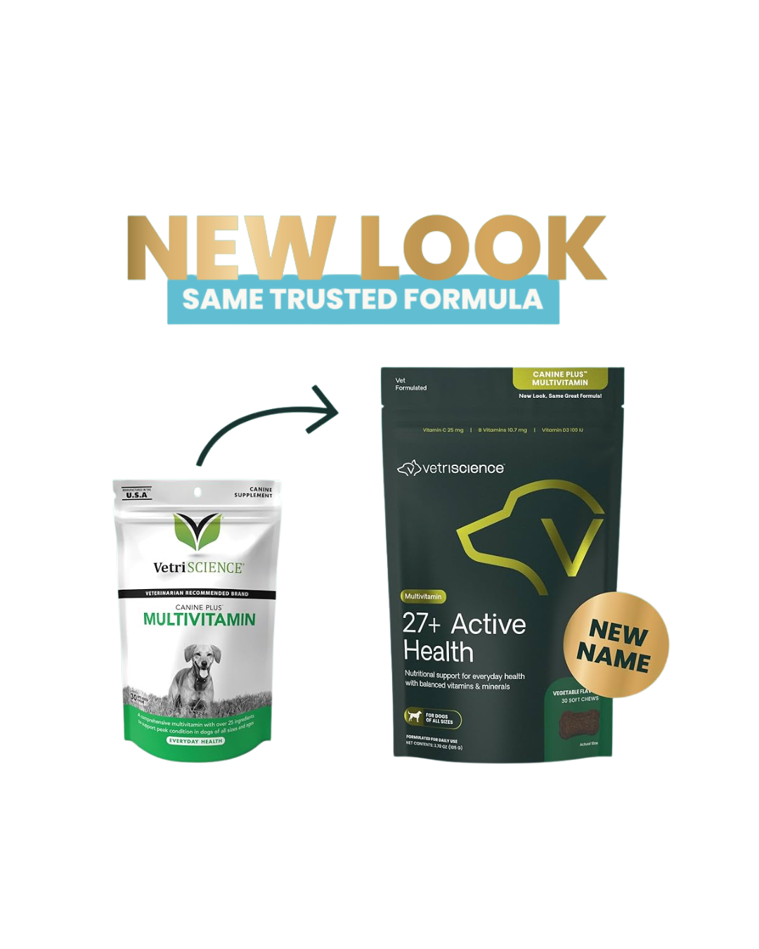 VetriScience - Supplements for Dogs - Canine Plus Multivitamin Bite-Sized Chews - 30 Bite-Sized Chews