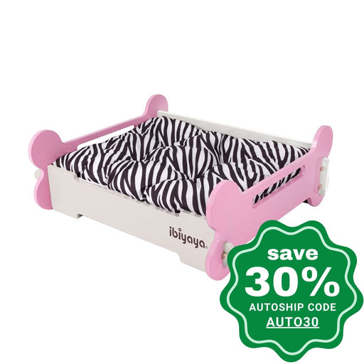 Ibiyaya - Bone Pet Bed - L - Pink/Beige - PetProject.HK