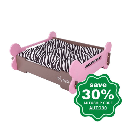 Ibiyaya - Bone Pet Bed - L - Pink/Brown - PetProject.HK