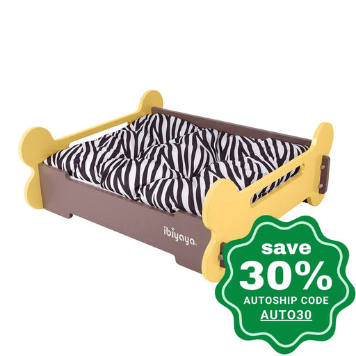 Ibiyaya - Bone Pet Bed - L - Yellow/Brown - PetProject.HK