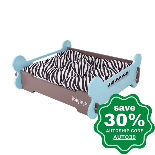 Ibiyaya - Bone Pet Bed - M - Blue/Brown - PetProject.HK