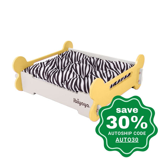 Ibiyaya - Bone Pet Bed - M - Yellow/Beige - PetProject.HK