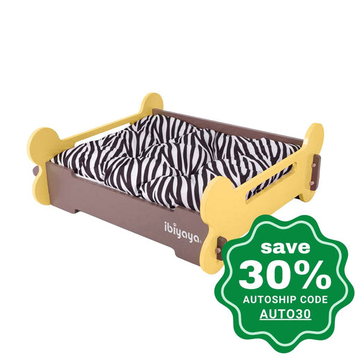 Ibiyaya - Bone Pet Bed - M - Yellow/Brown - PetProject.HK