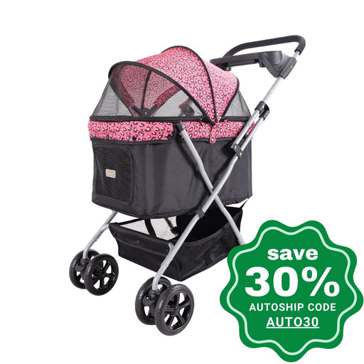 Ibiyaya - Easy Strolling Pet Buggy - Pinkpard - PetProject.HK