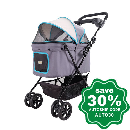 Ibiyaya - Easy Strolling Pet Buggy - Simple Gray - PetProject.HK