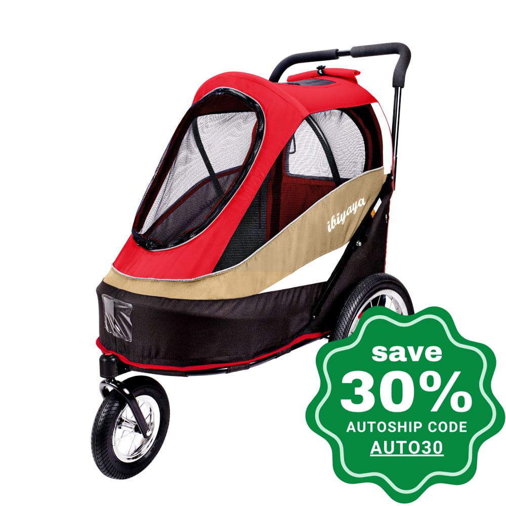 Ibiyaya - Happy Bicycle Pet Trailer/Stroller - Red - PetProject.HK