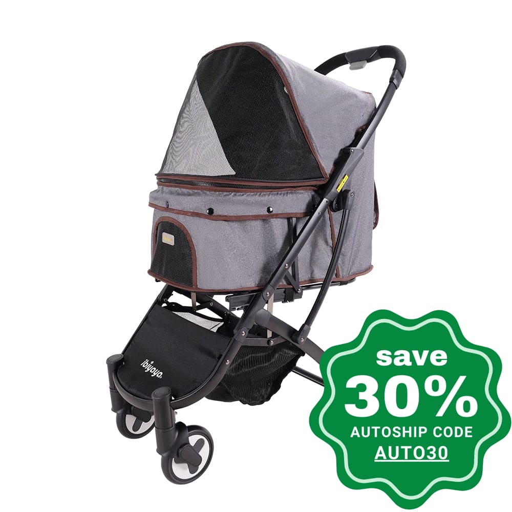 Ibiyaya - Speedy Fold Pet Buggy - Grey Jeans - PetProject.HK