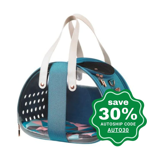 Ibiyaya - The Bubble Hotel Semi-transparentPet Carrier - Turquoise - PetProject.HK