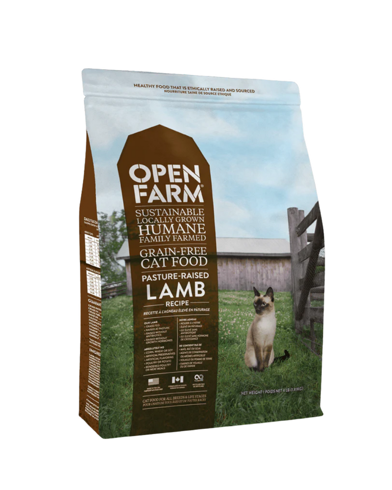 Open Farm - 貓乾糧 - 無穀物牧場飼養羊肉配方 - 8磅