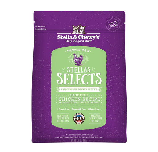 Stella & Chewys - Stellas Selects Frozen Raw Cat Mini Medallions Cage-Free Chicken 1Lb (Min. 4