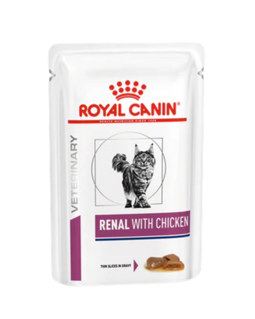 Royal Canin - Veterinary Diet Renal Pouches for Cats - Chicken - 85G (min. 12 Pouches) - PetProject.HK
