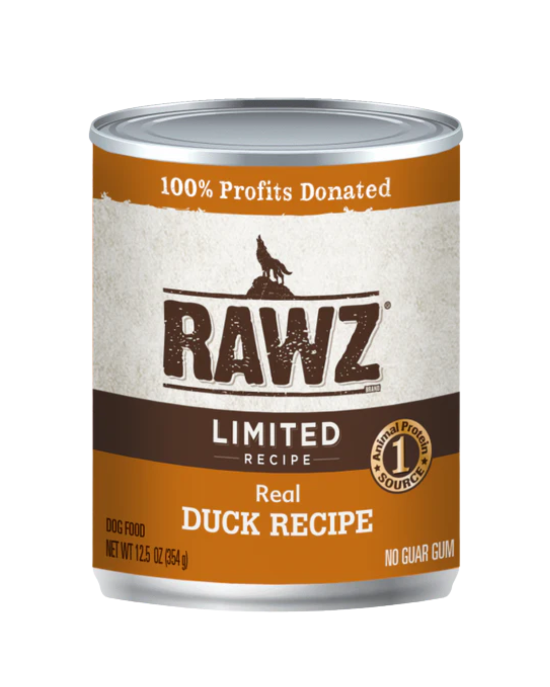 Rawz - Wet Food For Dogs - Limited Real Duck Canned Recipe - 354G (min. 12 Cans) - PetProject.HK