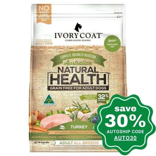 Ivory Coat - Dry Food For Senior Dogs Grain-Free Reduce Fat Turkey Recipe 13Kg