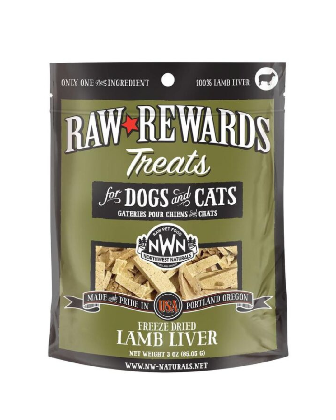 Northwest Naturals - Freeze-Dried Cat & Dog Treats - Lamb Liver - 85G - PetProject.HK