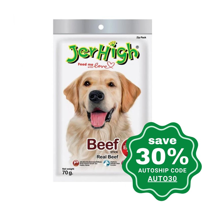 Jerhigh - Dry Dog Treats Real Beef Meat 70G Dogs