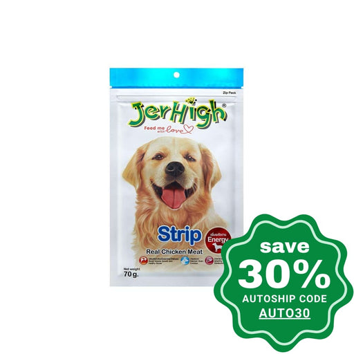 Jerhigh - Dry Dog Treats Real Chicken Strip 70G Dogs