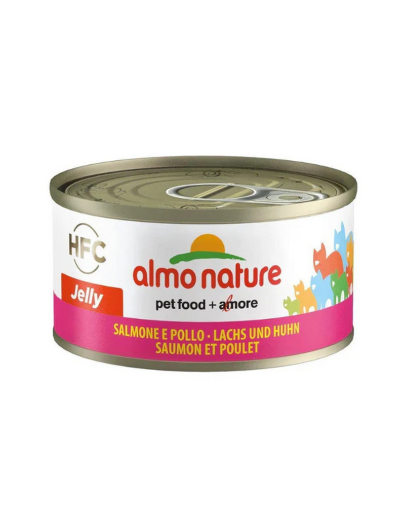 Almo Nature - 貓用濕糧 - HFC 果凍 - 鮭魚和雞肉 - 70G
