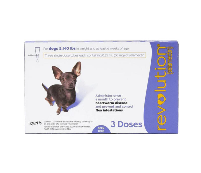 Revolution - Parasite Control for Toy Dogs - Purple 5.1-10lbs - 30MG