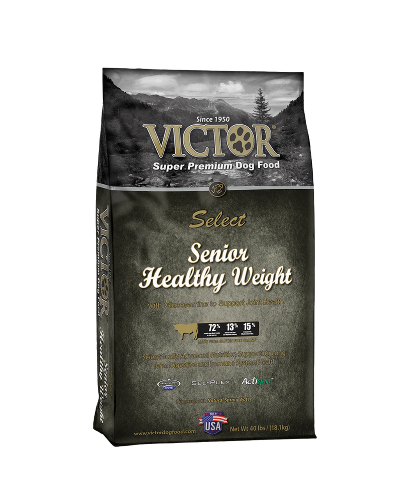 Victor - 犬用乾糧 - 老年/健康體重犬糧（含葡萄糖胺和軟骨素）- 40磅