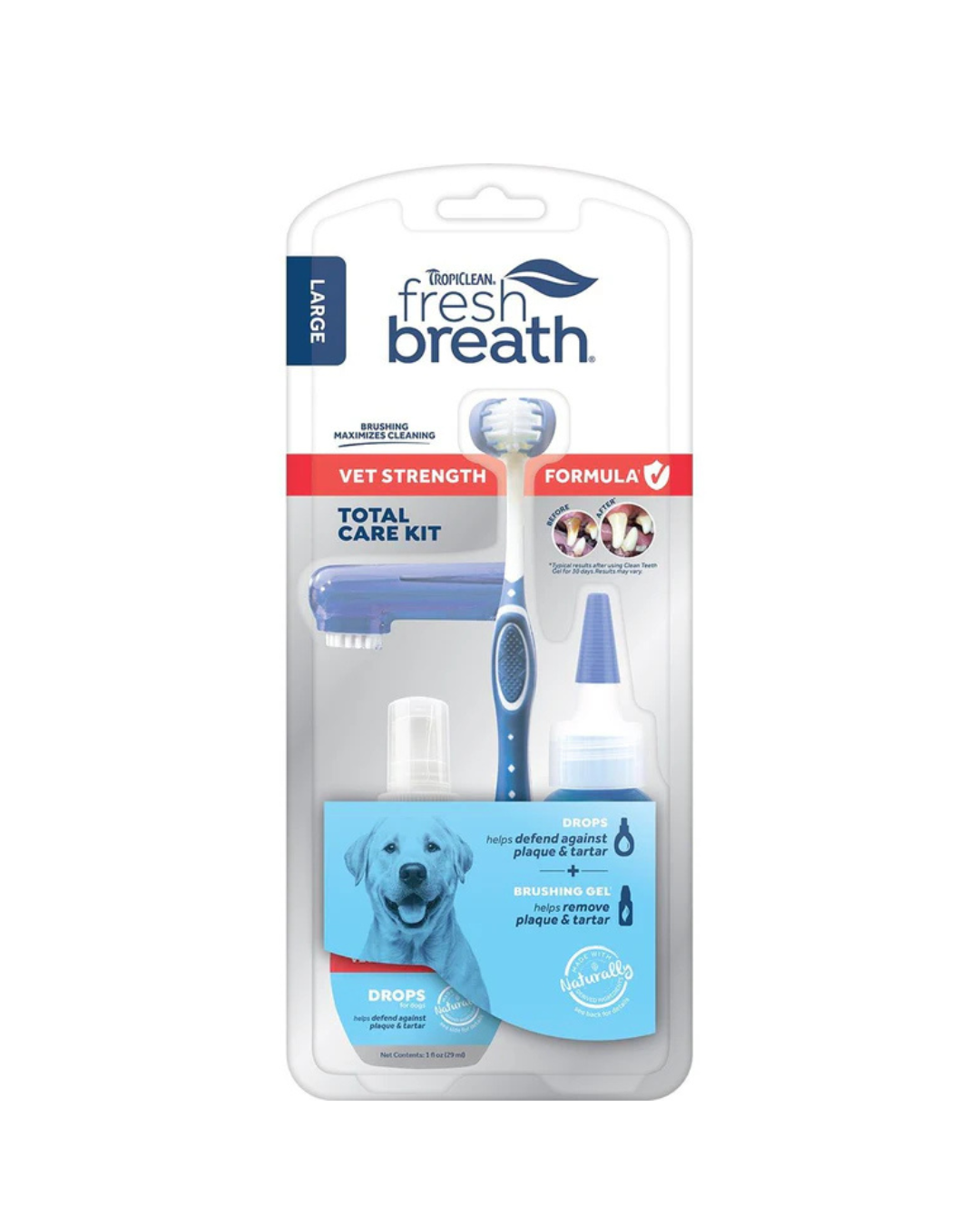Tropiclean - Fresh Breath Vet Strength Formula - Total Care Kit For Dogs